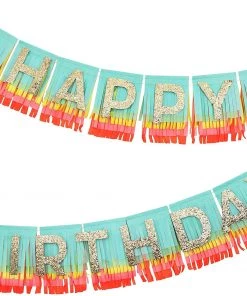 Meri Meri Rainbow Happy Birthday Fringe Garland