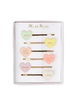 Meri Meri Love Hearts Enamel Hair Slides