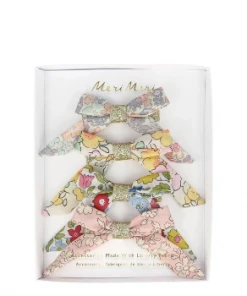 Meri Meri Set of 4 Floral Bow Hair Clips