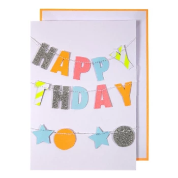 Meri Meri Multicolor Happy Birthday Garland Card 3 Meri Meri Multicolor Happy Birthday Garland Card