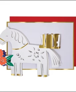 Meri Meri Dala Horse Christmas Card