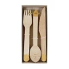 Meri Meri Golden Wood Cutlery Set x 8
