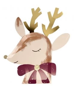 Meri Meri Pack of 16 Reindeer with Bow Napkins