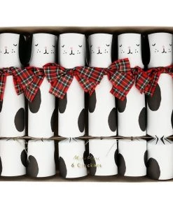 Meri Meri Set de 6 grands crackers Chiens contenant un petit chien en bois