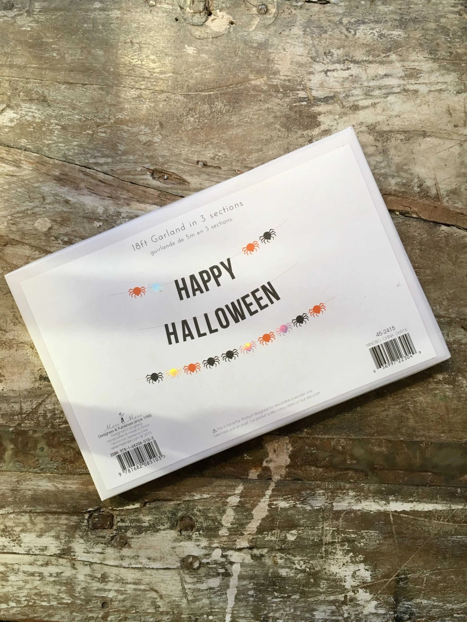 Meri Meri Happy Halloween Garland 3 Meri Meri Happy Halloween Garland