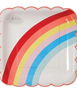 Meri Meri Pack of 12 Large Rainbow Plates