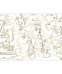 Meri Meri Set de 2 grandes affiches à colorier pour Noël – détails dorés