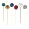 Meri Meri Pack of 6 Metallic Pompom Cake Toppers