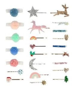 Meri Meri Calendrier de l'avent Bijoux pour cheveux avec jolie mallette